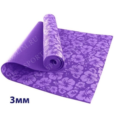 Коврик для йоги Размер:173*61*0.3 см Цвет:Фиолетовый, Материал: ЭКО ПВХ / Йога мат полупрофессиональный HKEM113-03-PURPLE